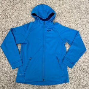Nike Dri-FIT Textured Blue Hoodie
